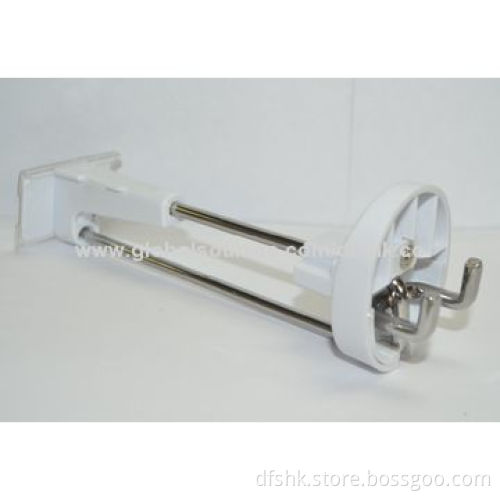 Retail security hooks for slatwall pegboard in supermarket